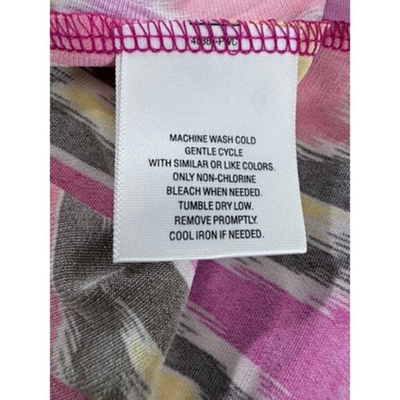 "ATTENTION" Y2K, BABYDOLL TOP, IKAT PATTERN,TIE BACK, V-NECK,90'S - Picture 8 of 10